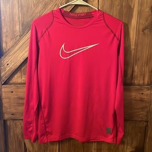 Nike Pro Combat Fitted Red Small